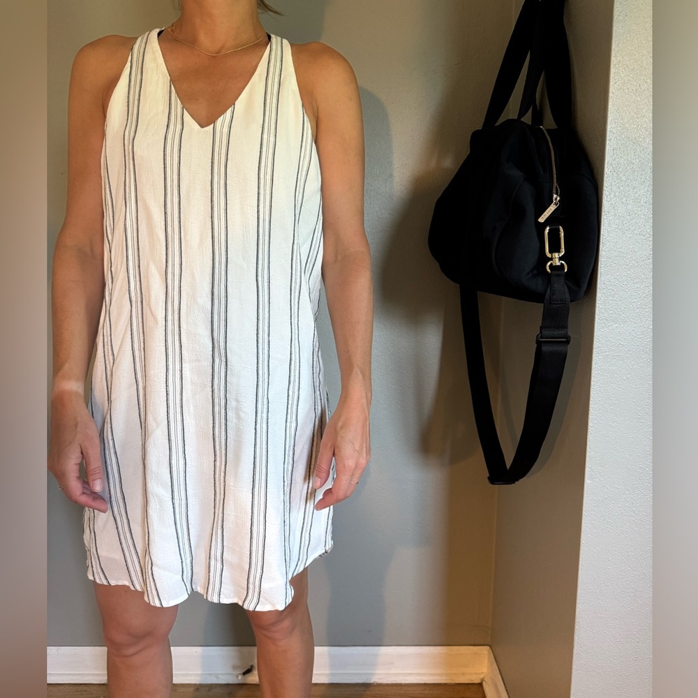 Maven West Striped White and Black Dress